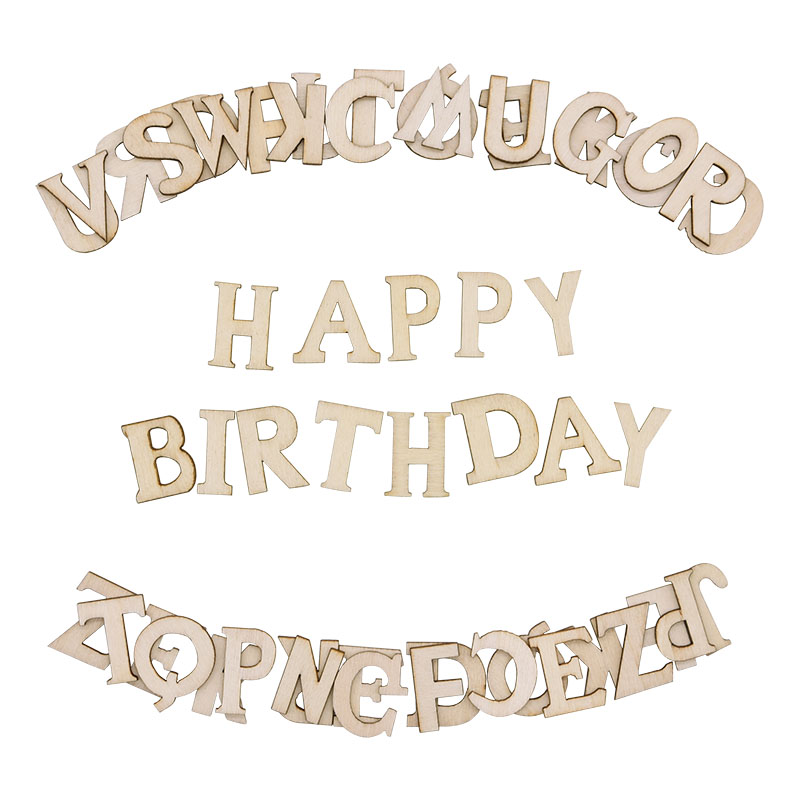 Embellish Craft - 100pcs Letters Wooden Alphabet Number Wedding
