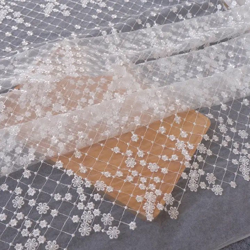 Crystal Mesh Fabric - 1yard polyester Water-soluble mesh embroidery 3D