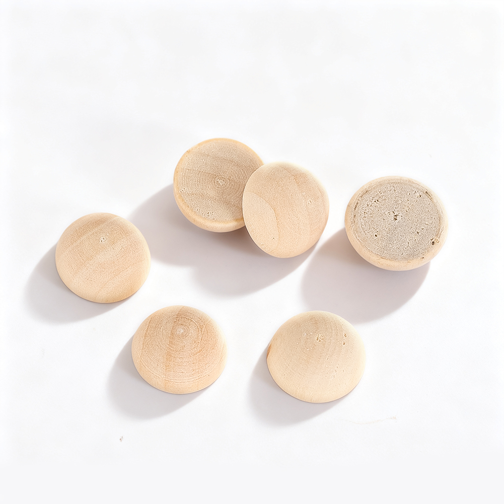 Embellish Craft - 120pcs 15mm Half Wood Balls Unfinished