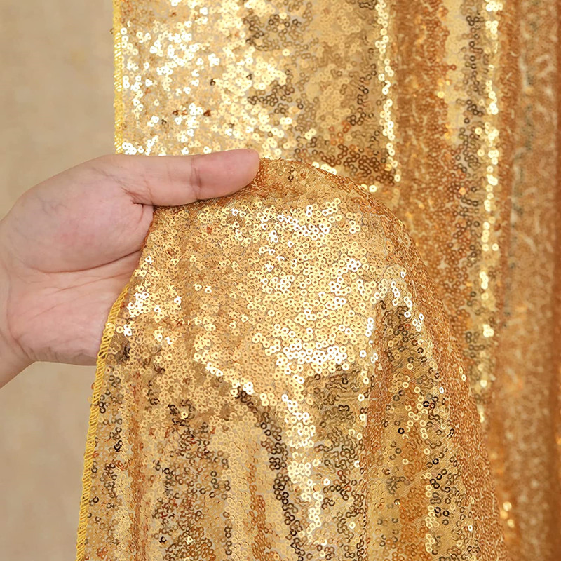 Gold/Silvery Sequin Backdrop C - Sequin Fabric Panel 评论和价格