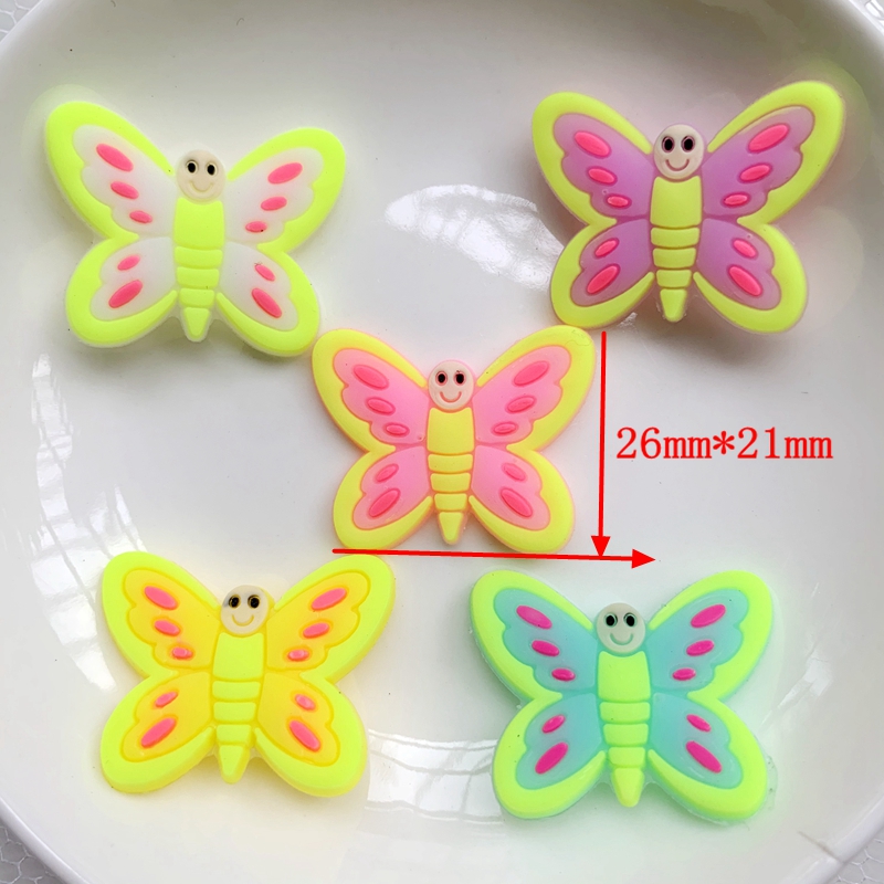 10pcs Cute Large butterfly PVC - Embellishment Glue Craft 评论和价格