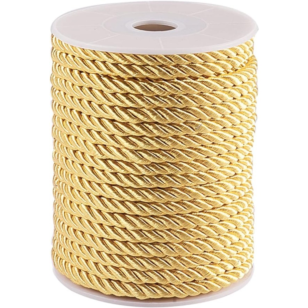 5mm 18 Yards Twisted Gold Rope - Cord Trim Twisted 评论和价格