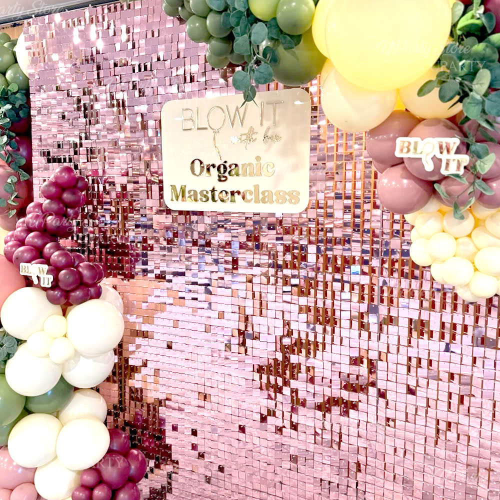 Shinny Pink Wall Backdrops Pan - Sequin Fabric Panel 评论和价格