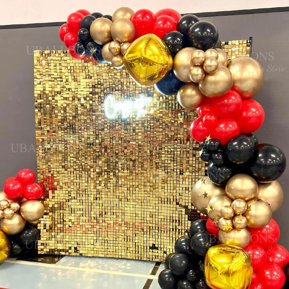 Champagne Gold Shimmer Backdro - Sequin Fabric Panel 评论和价格