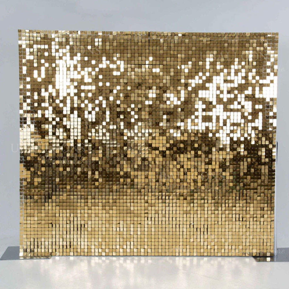 Champagne Gold Shimmer Backdro - Sequin Fabric Panel 评论和价格