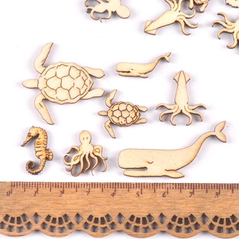 20Pcs 25-40mm Sea Turtle/horse - Embellish Craft 评论和价格