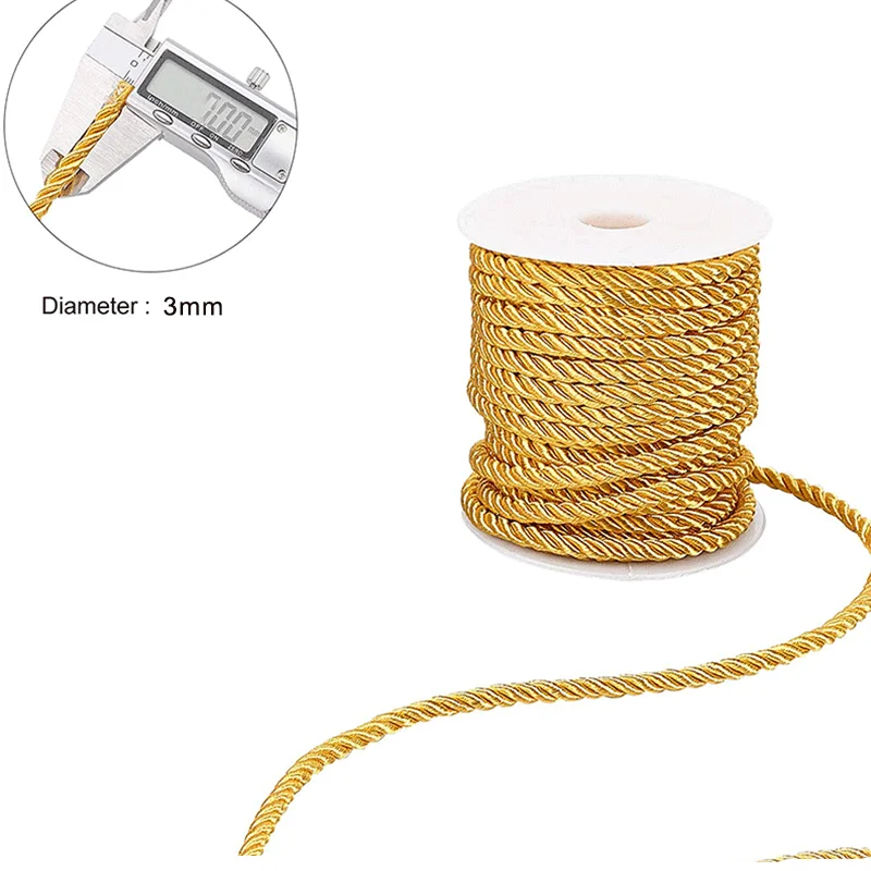 3mm 10m Twisted Cord Rope Trim - Cord Trim Twisted 评论和价格
