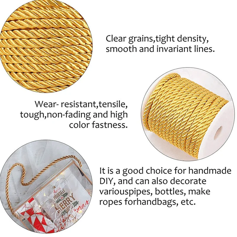 3mm 10m Twisted Cord Rope Trim - Cord Trim Twisted 评论和价格