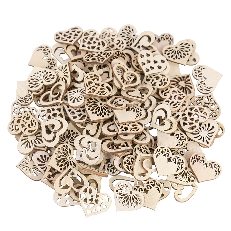 50/100pcs Hollowed Heart Patte - Embellish Craft 评论和价格