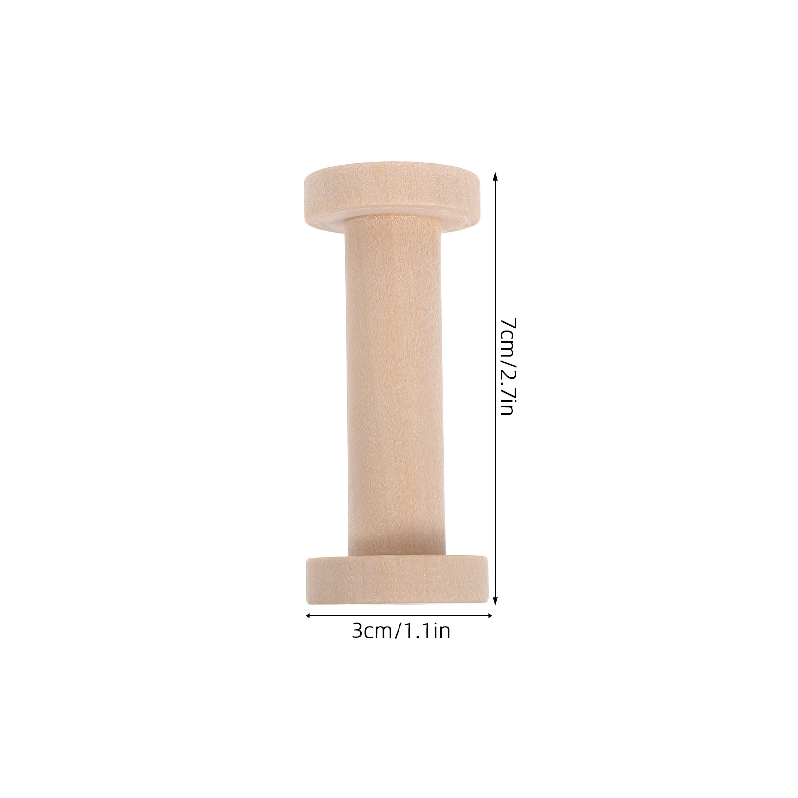 15Pcs Wooden Spools Natural Wo - Embroidery Craft 评论和价格