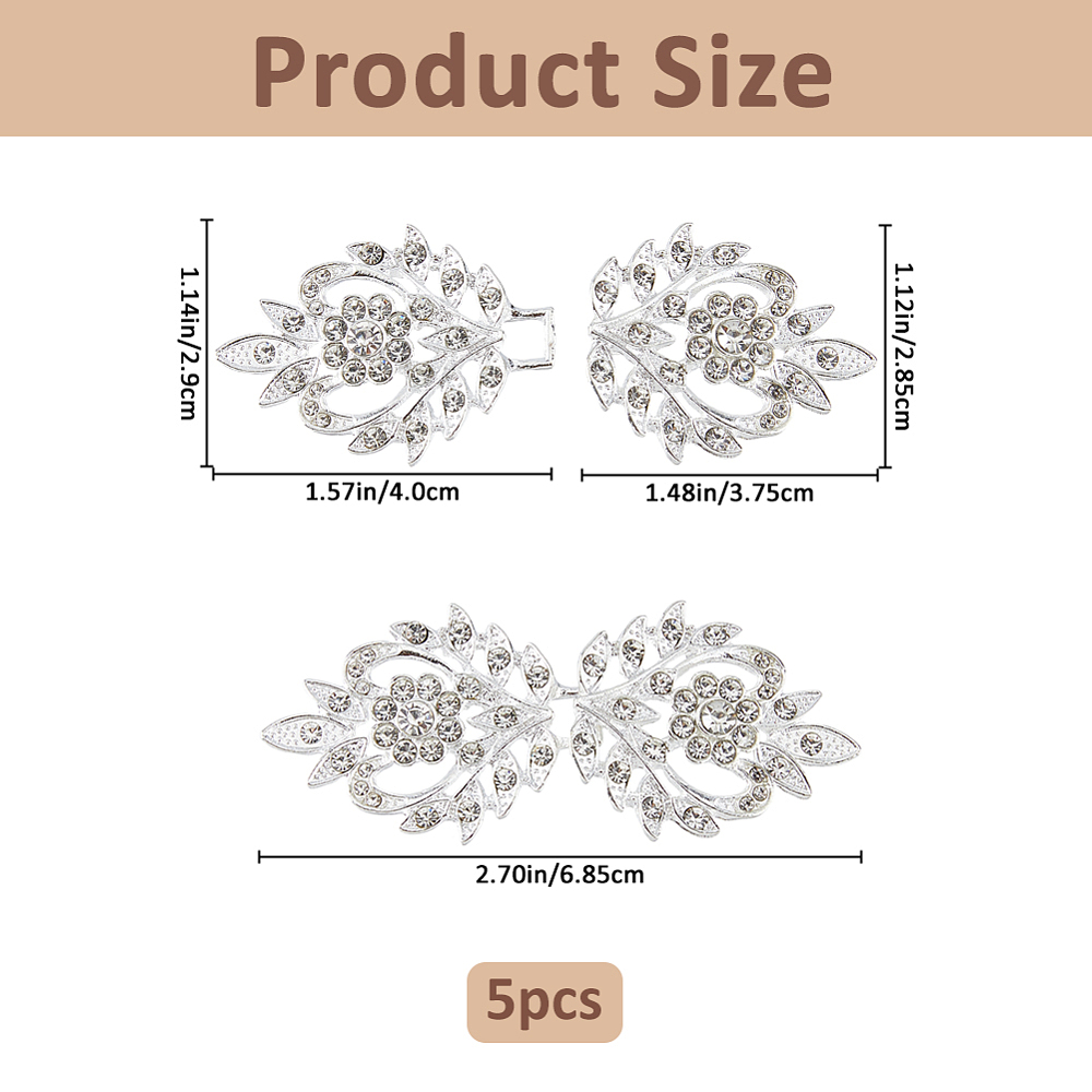 5 Pairs Rhinestone Cloak Clasp - Sew On Rhinestone 评论和价格