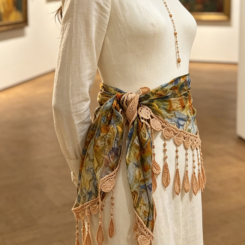 Vintage Floral Lace Hollow Tas - Tassel Fringe Trim 评论和价格