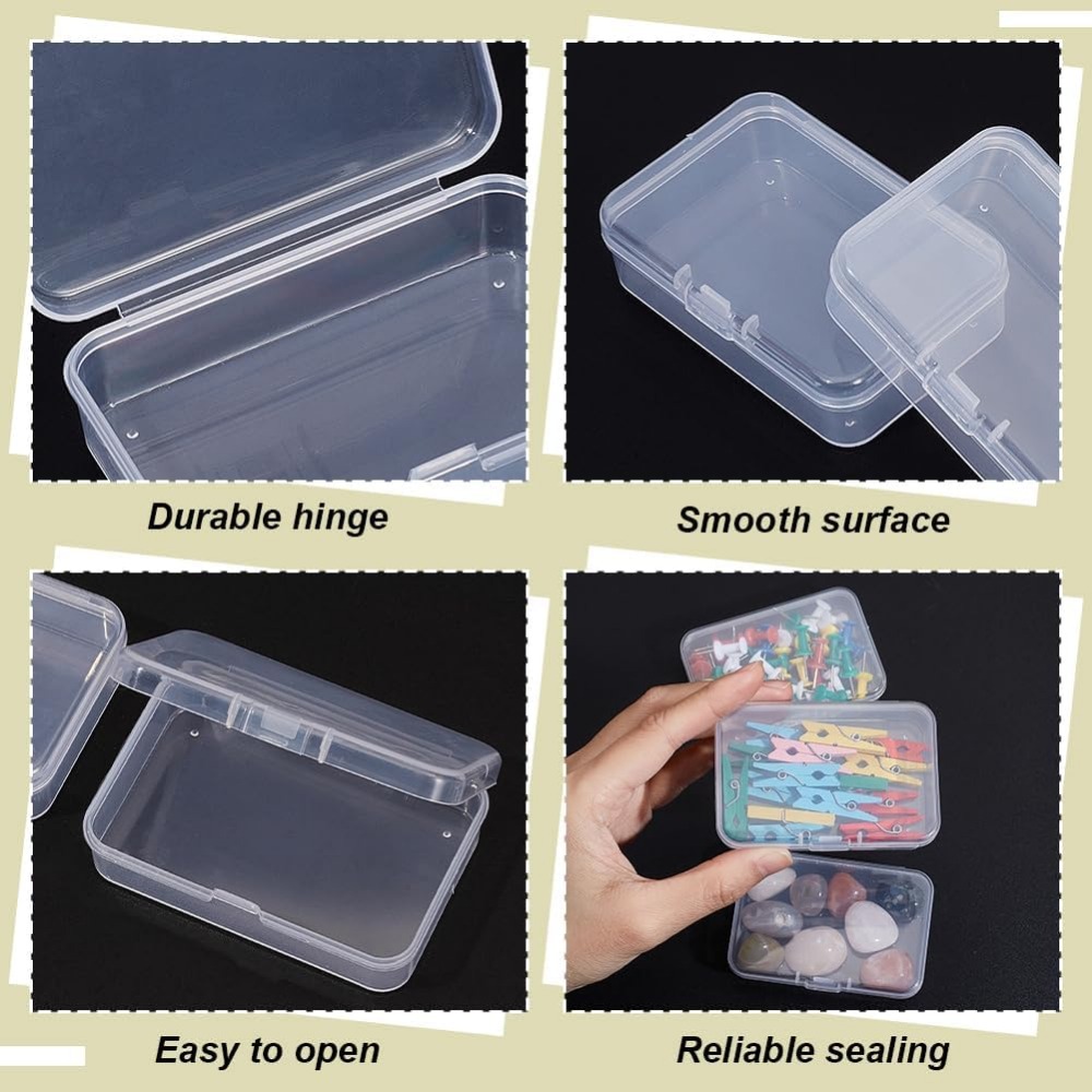12 Packs Rectangle PP Plastic  - Craft Embellishment Storage 评论和价格