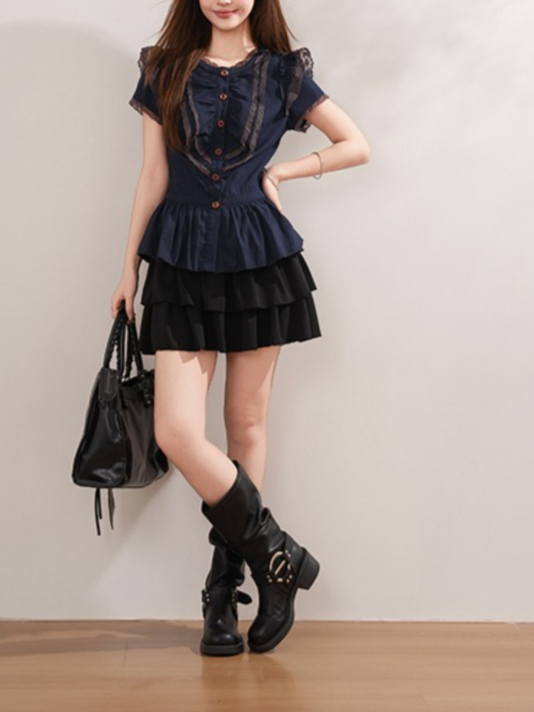 Vintage Gothic Japanese Women  - Elastic Lace Trim 评论和价格