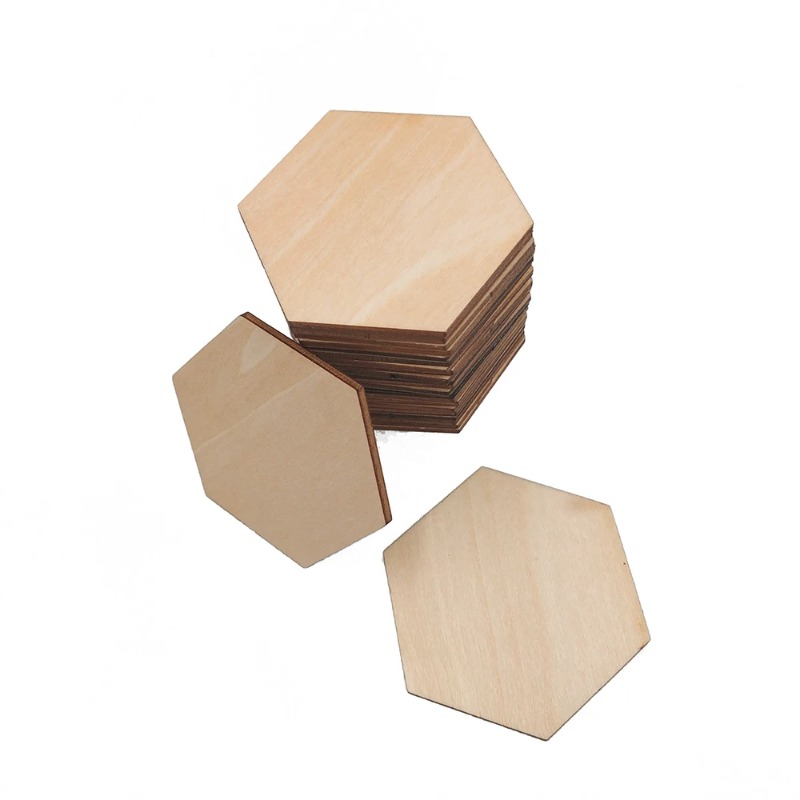 10-120mm Wooden Hexagon Blank  - Embellish Craft 评论和价格