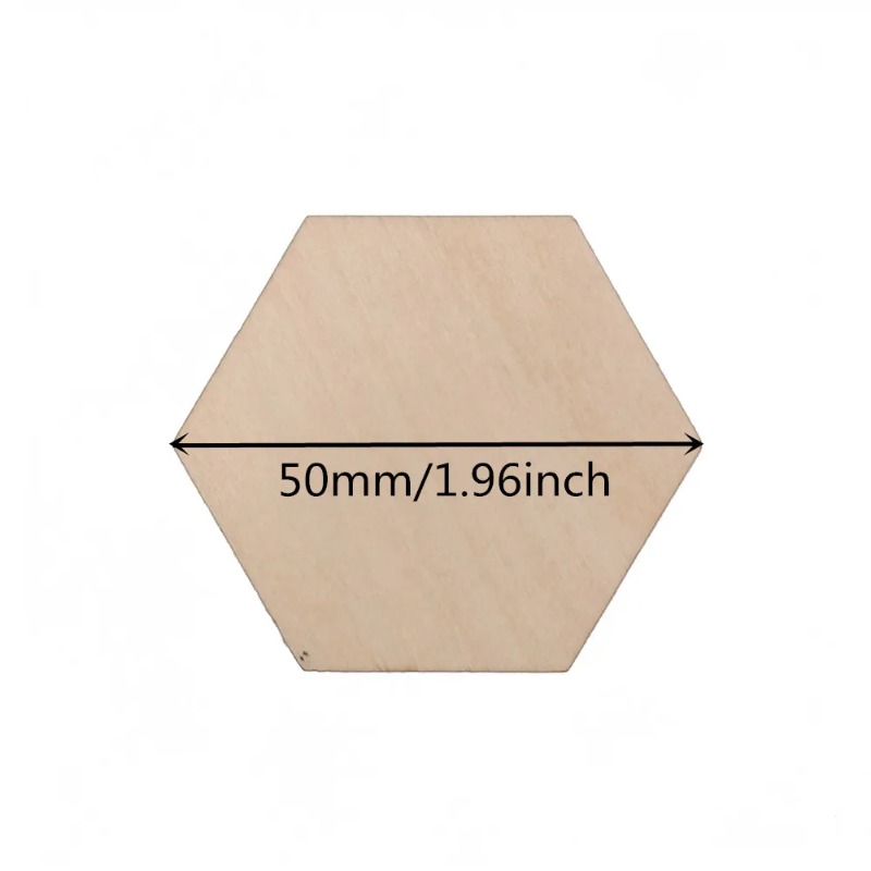 10-120mm Wooden Hexagon Blank  - Embellish Craft 评论和价格