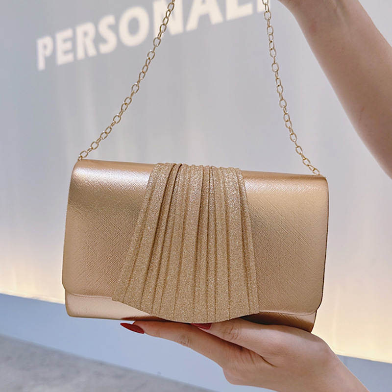 Golden Small Evening Clutch Ba - Tassel Fringe Trim 评论和价格