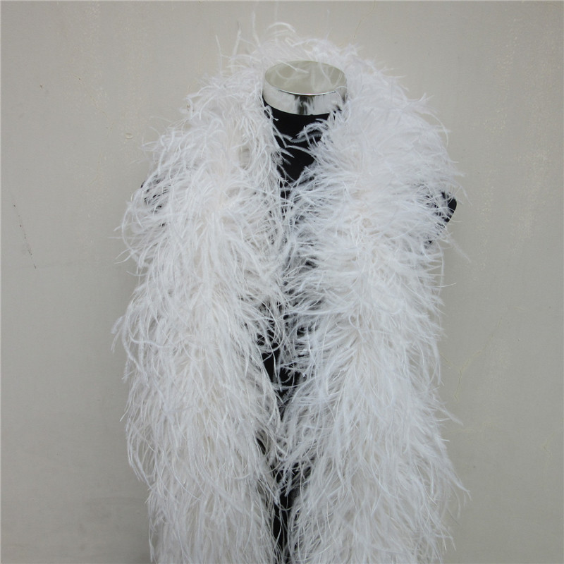 2 Meters 6 Layer White Natural - Feather Trim Marabou 评论和价格