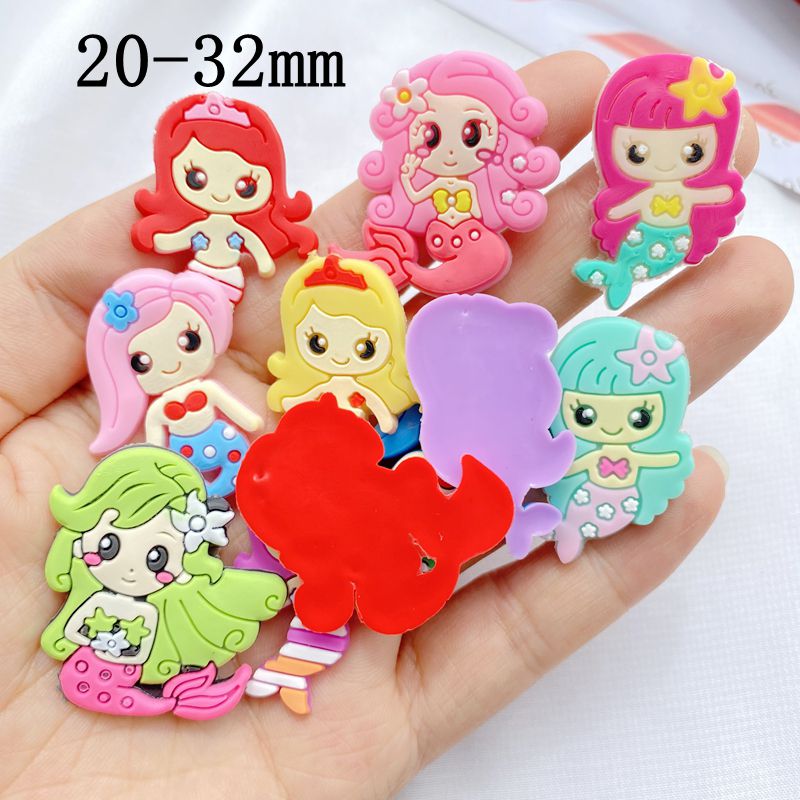 10pcs New Cute Cartoon Mermaid - Embellishment Glue Craft 评论和价格